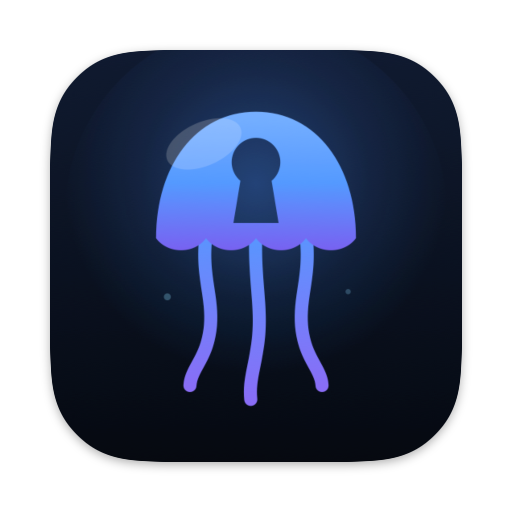 PGP-Jellyfish-Symbol: leuchtende Qualle mit Schlüsselloch